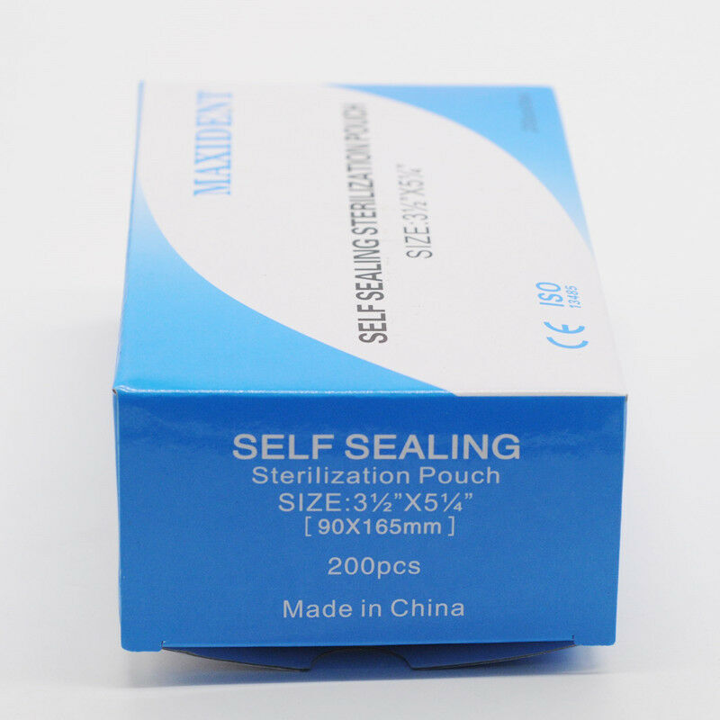 200 Pcs Autoclave Premium Sterilization Self-Sealing Pouch Bag Dental 6 Size Opt