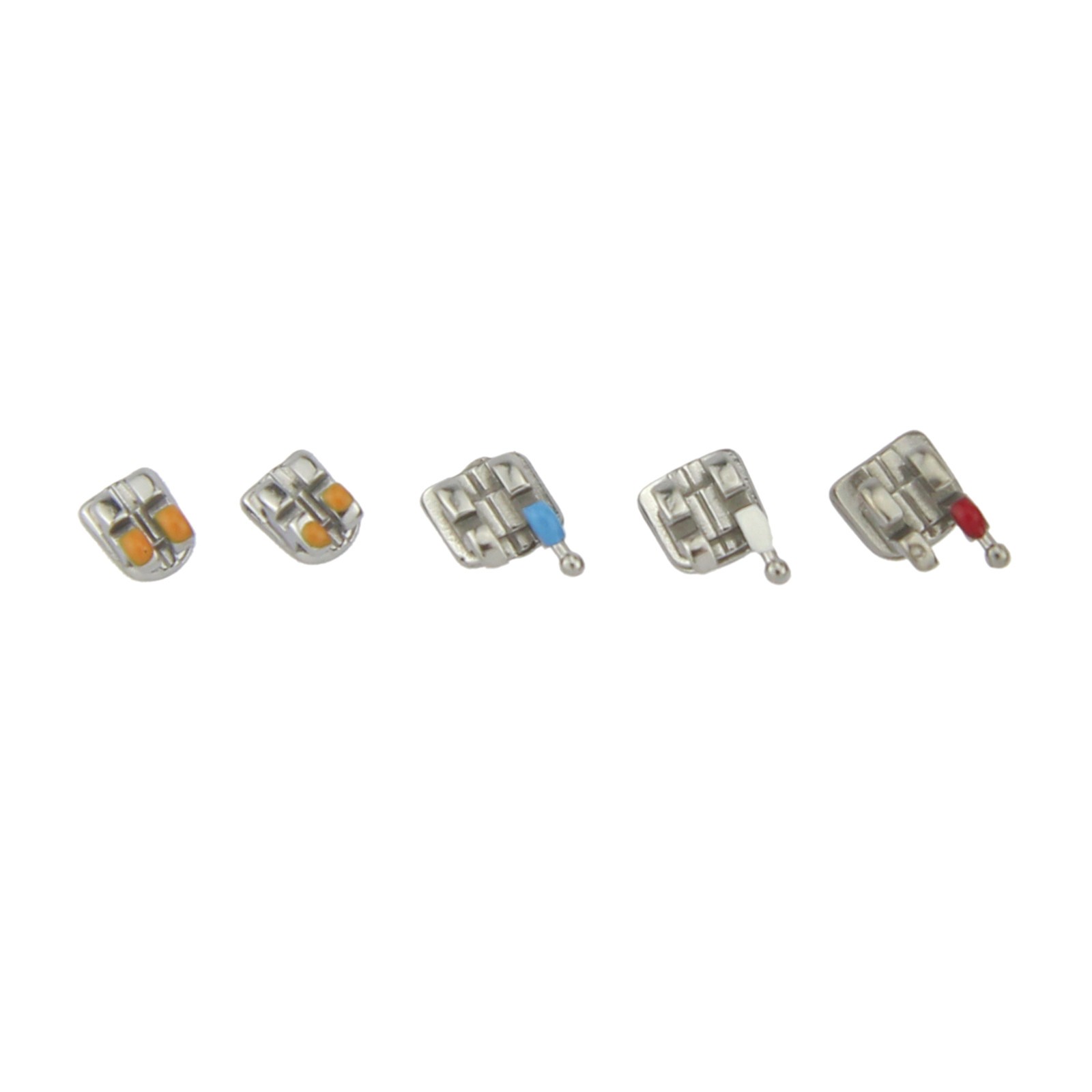 Dental Ortodoncia Brackets MIM Metal Braces Mini Roth MBT 0.018 345 Hooks 5-5