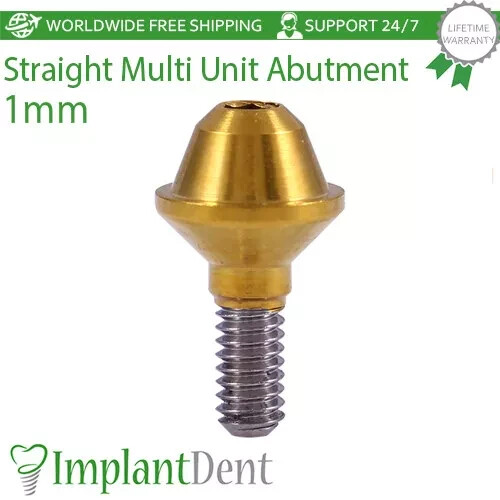 1x Dental Straight Multi Unit 1.6mm Prosthetic Int Hex 2.42mm