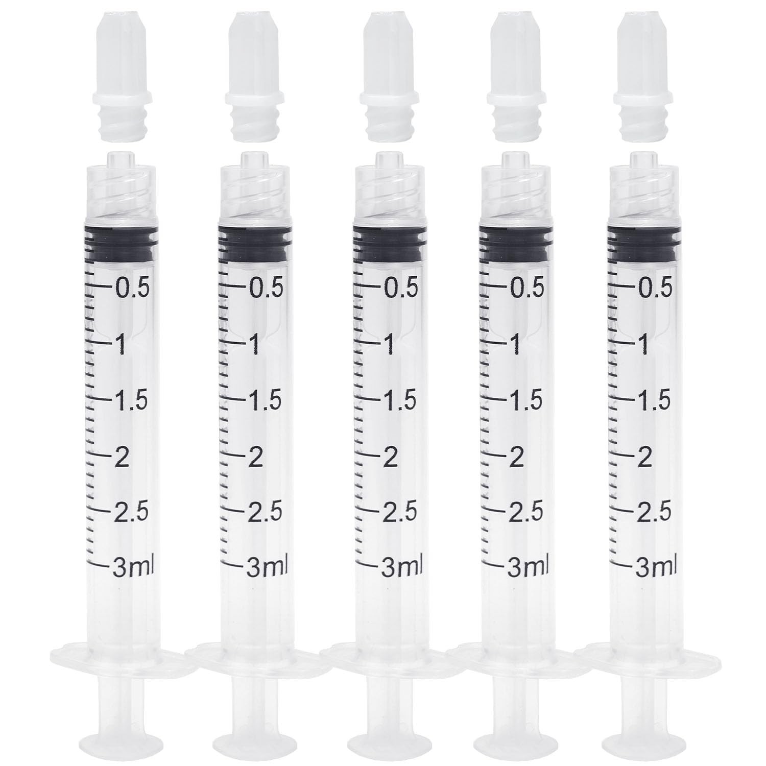 3ml 3cc Luer Lock Syringes Without Needles Individually Wrapped 50 Pack
