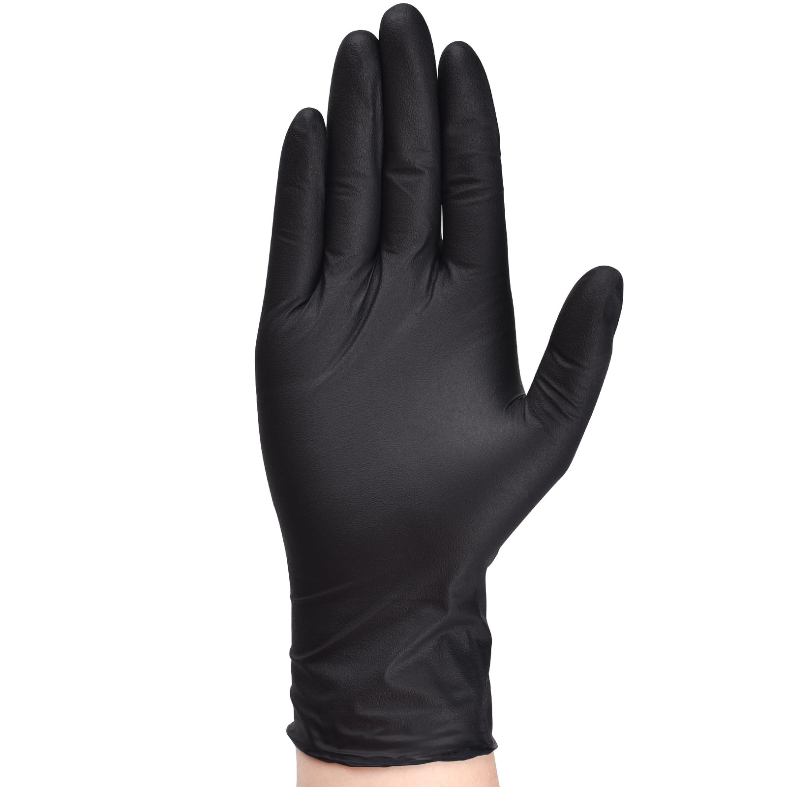 TitanFlex Heavy-Duty Black Disposable Nitrile Gloves, Box of 100, 6-mil, Full…
