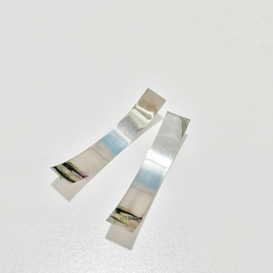 50Pcs Dental Metallic Articulating Bite Film Strips Metal Shimstock Foil