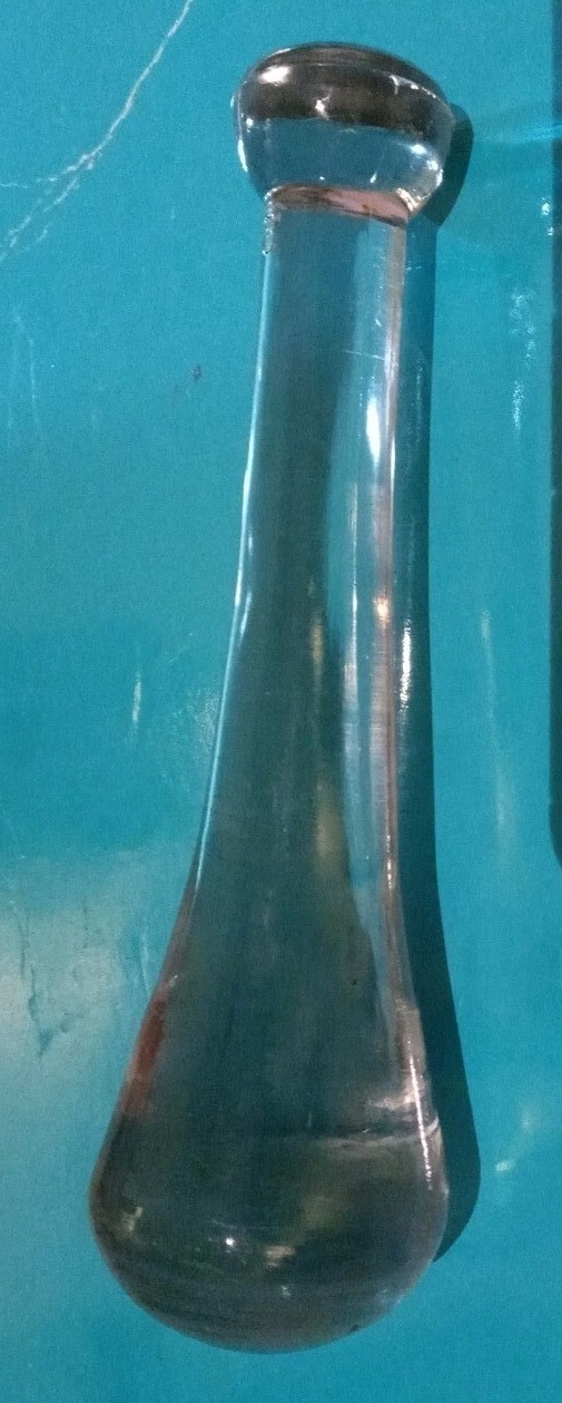 LABORATORY CLEAR GLASS PESTLE ONLY – UNMARKED APPRX 6 INCHES 8oz