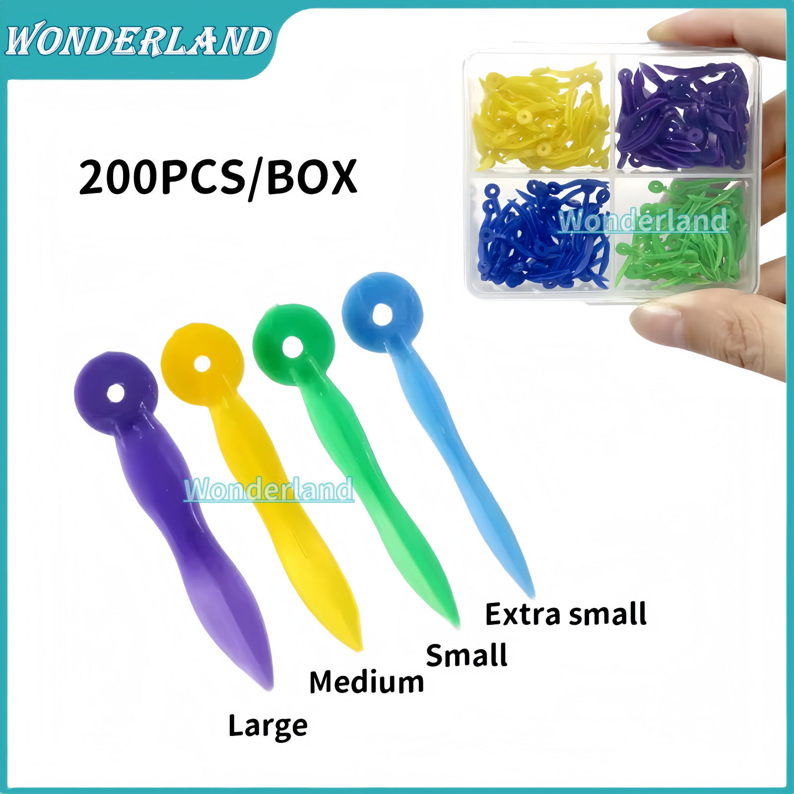 200Pcs/Box Dental Wedges Plastic Matrix Teeth Diastema Gap Wedges With Hole