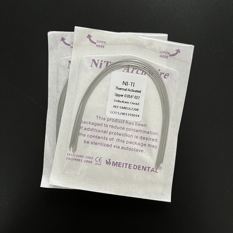 Dental Orthodontic Thermal Activated NITI Arch Wires Rectangular Ovoid Form