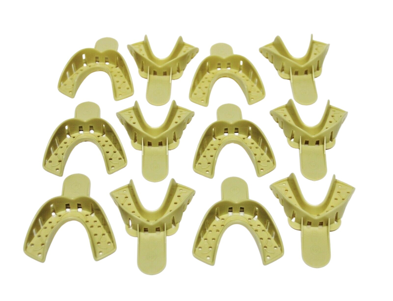 36 Pcs Dental Plastic Disposable Impression Trays Perforated Autoclavable LM #4