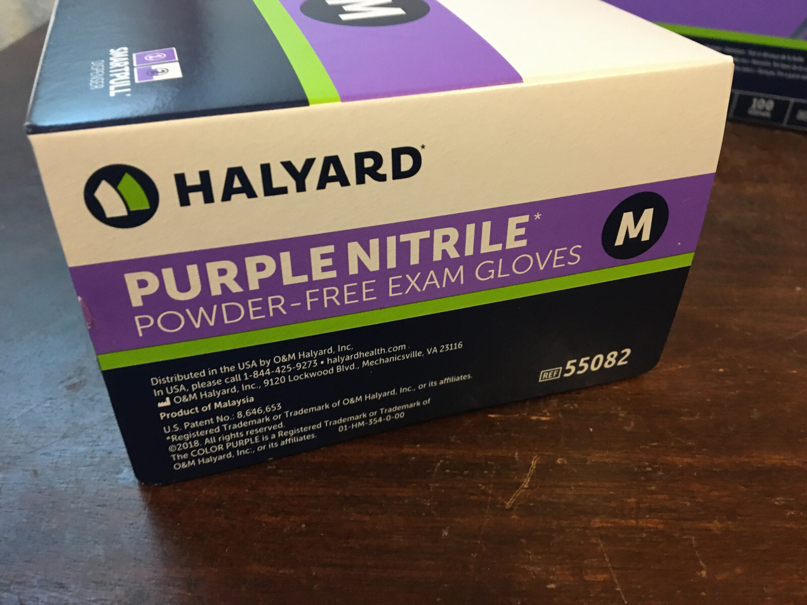 2 Boxes HALYARD PURPLE NITRILE EXAM GLOVES Powder-Free, Size: M Exp 10/24