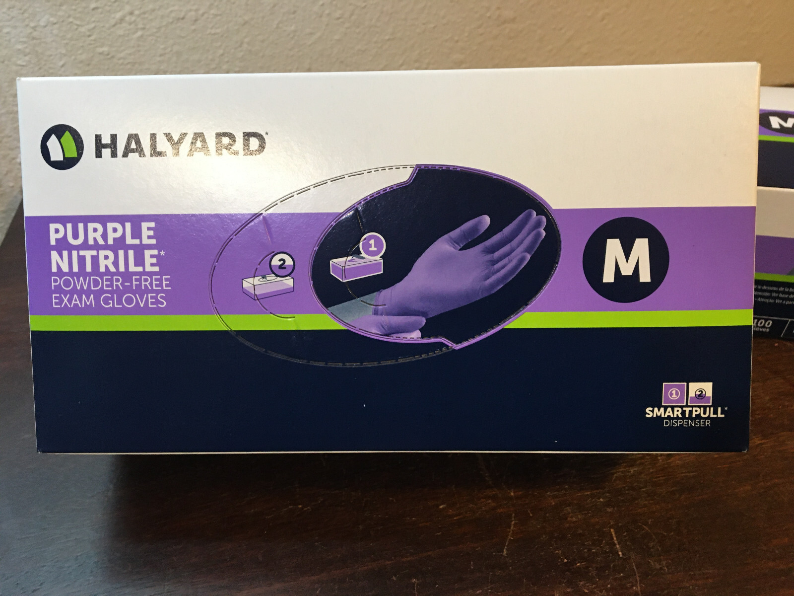 2 Boxes HALYARD PURPLE NITRILE EXAM GLOVES Powder-Free, Size: M Exp 10/24