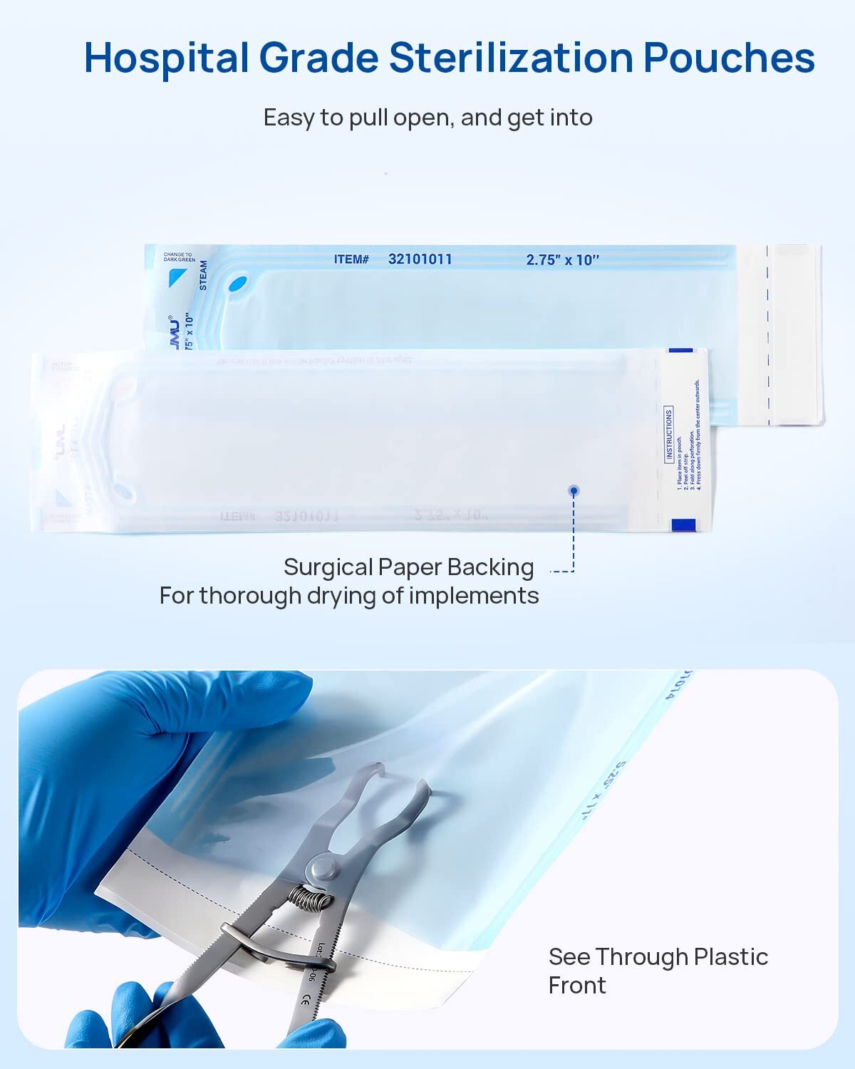 Sterilization Pouches Autoclavable Self Seal Sterilizer Bag Dental Tattoo Nail