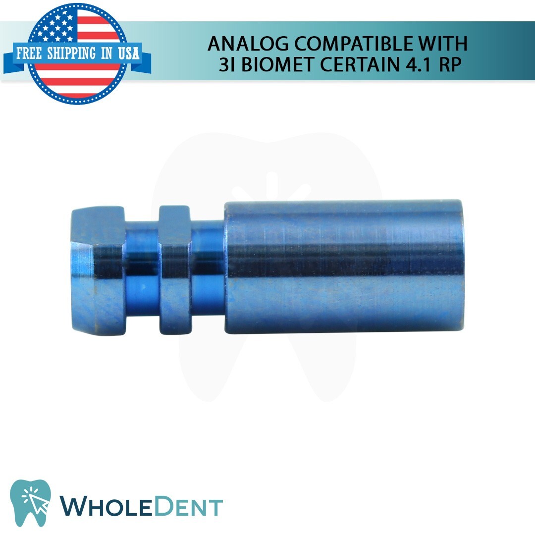 5X Fixture Analog Ø4.1mm Compatible With 3i Biomet Certain® Dental Replica Lab