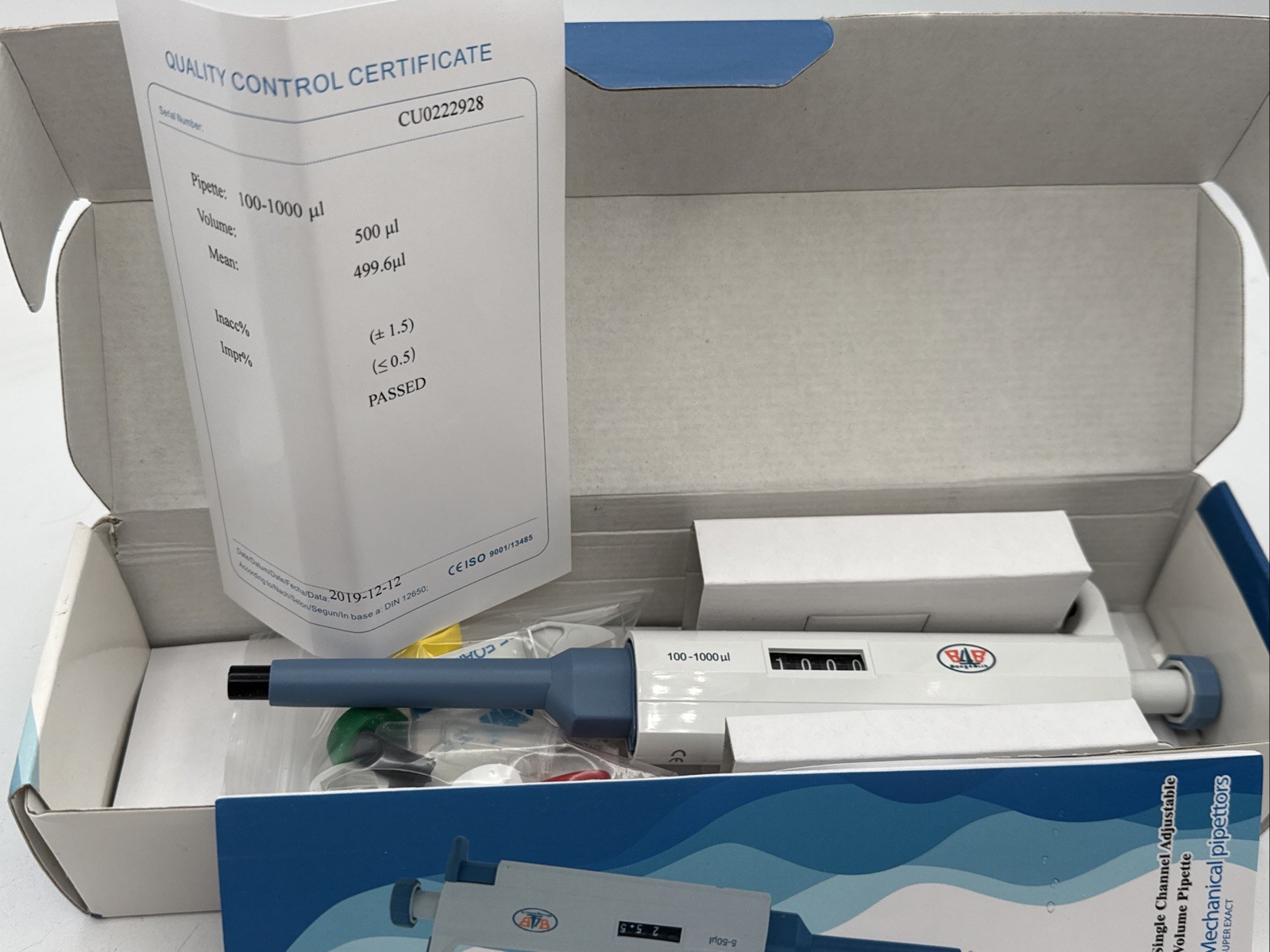 Adjustable Volume Pipette Single Channel Micropipette High Precision Pipette