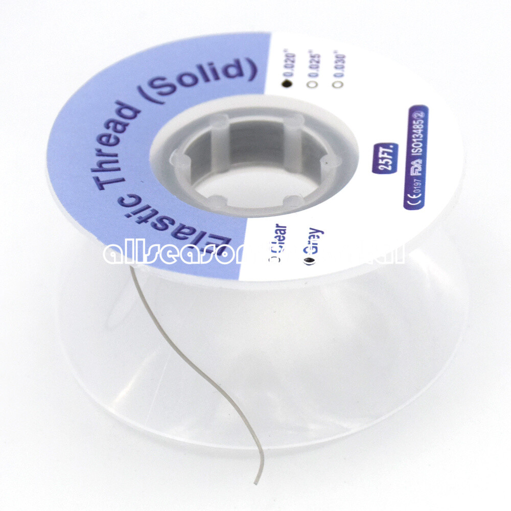 Dental Orthodontic Elastics Thread Power Tube Solid Traction 0.020/0.025/0.030