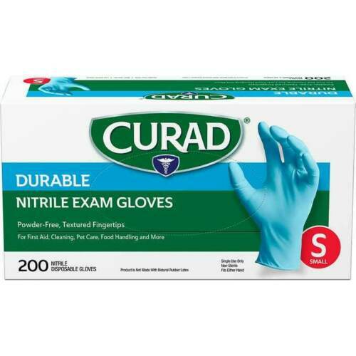 Nitrile Exam Gloves 200 ct Curad Durable FAST FREE SHIPPING