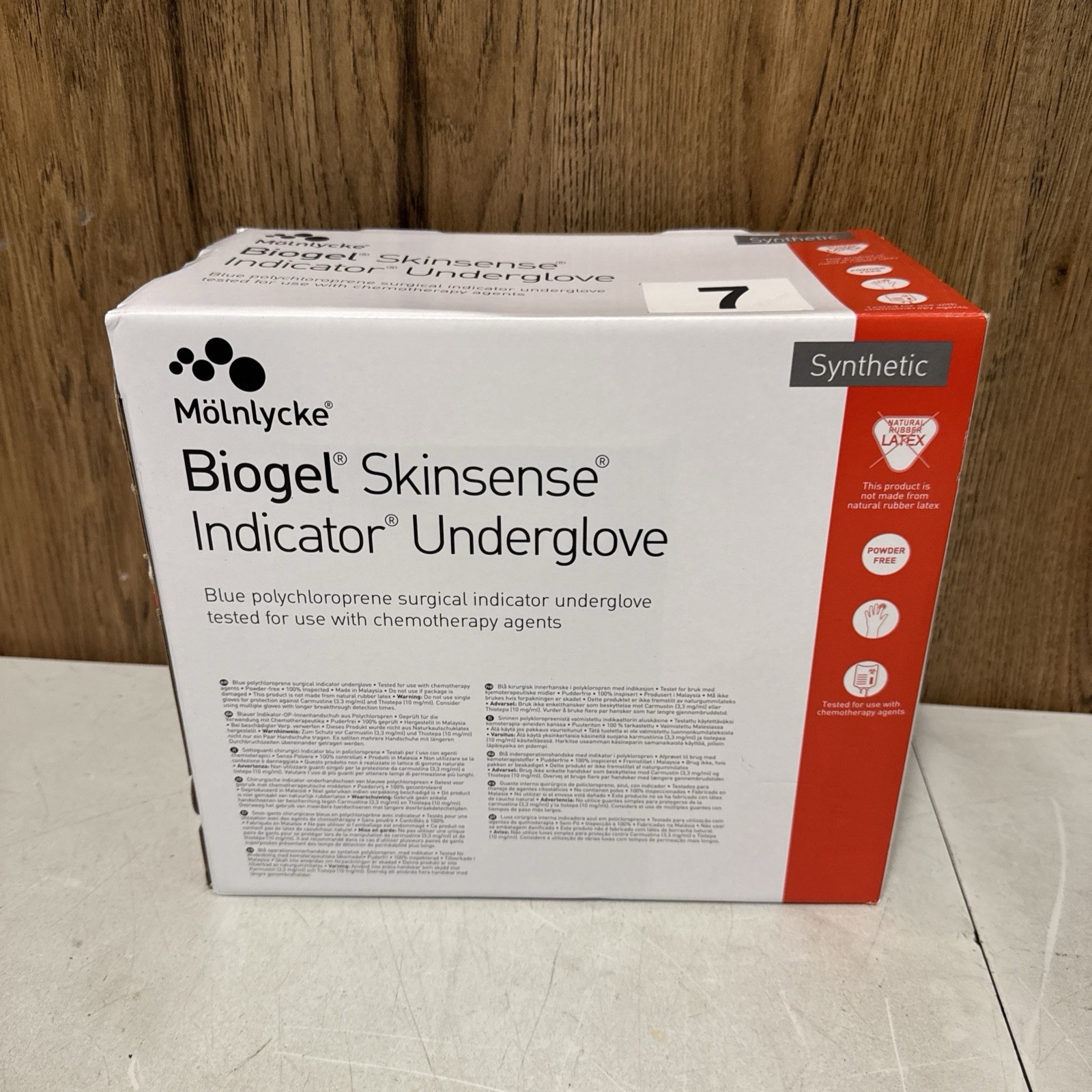 Molnlycke Biogel SkinSense Indicator Underglove Size 7 Synthetic x50 Gloves