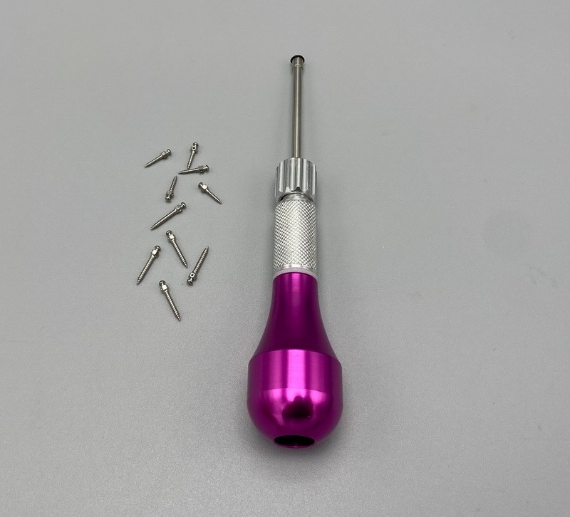 Dental Orthodontic Implant Mini Screws Self-Drilling Screwdriver Blue/Fuchsia
