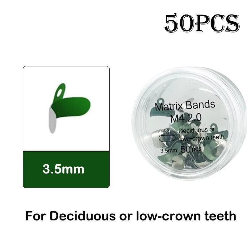 50Pcs Dental Sectional Matrix System Matrix Bands M4 Contoured Non-Stick Matrice