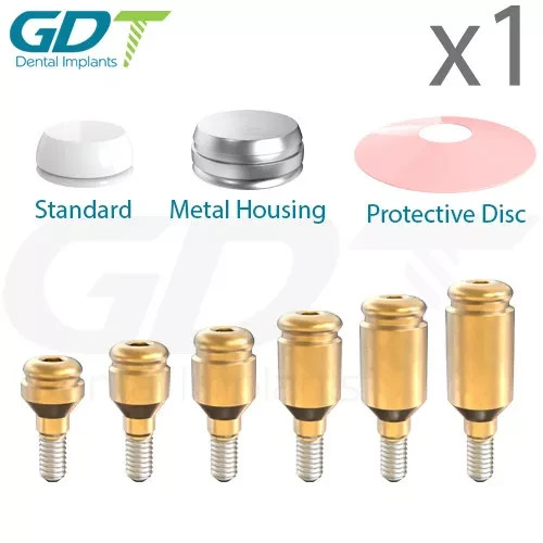 Straight Loc Attachment Overdenture Standard Silicone Set Int Hex 2.42mm