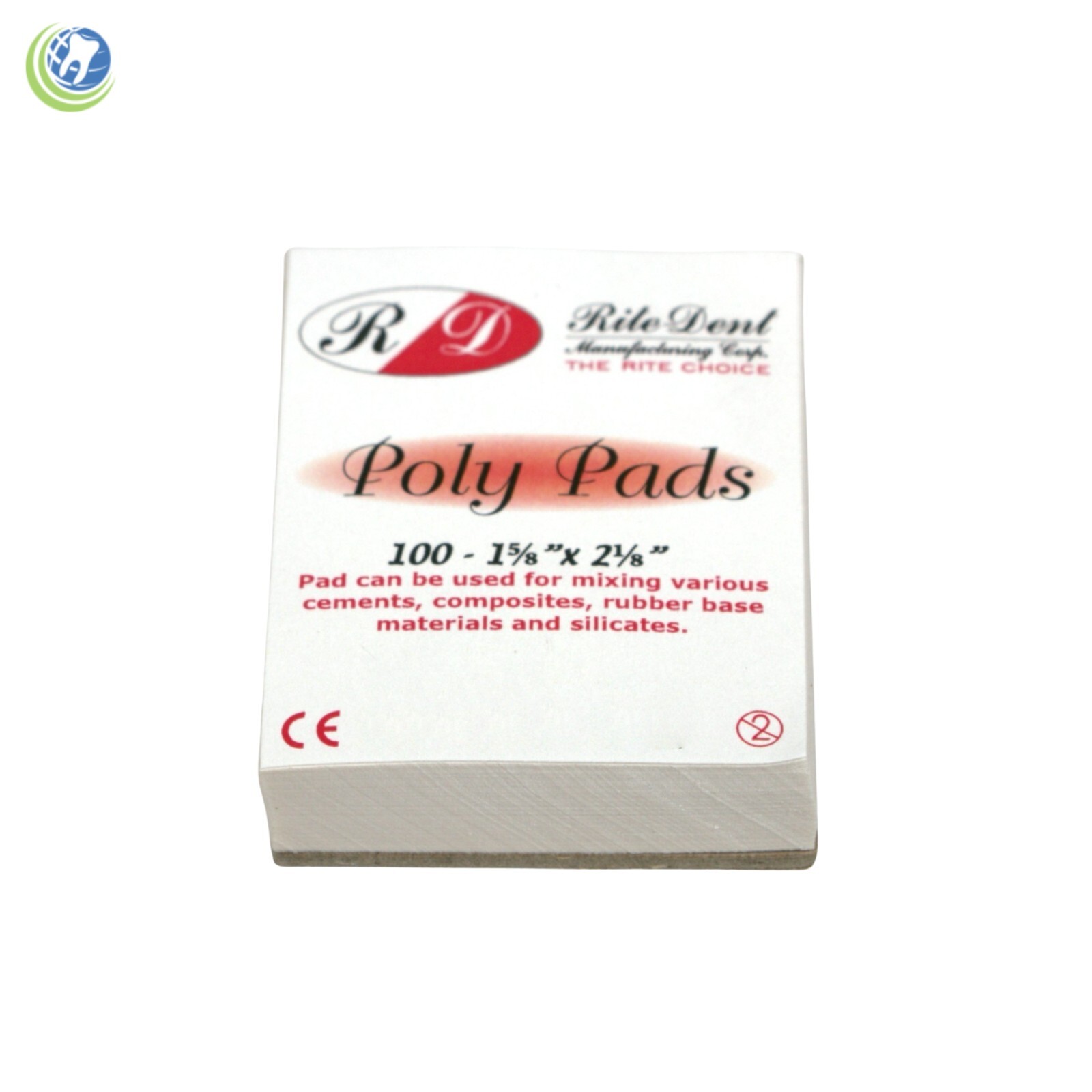 Dental Disposable Mixing Poly Pad 1 5/8″ x 2 1/8″ Pack of 12 (100 sheets/pad)