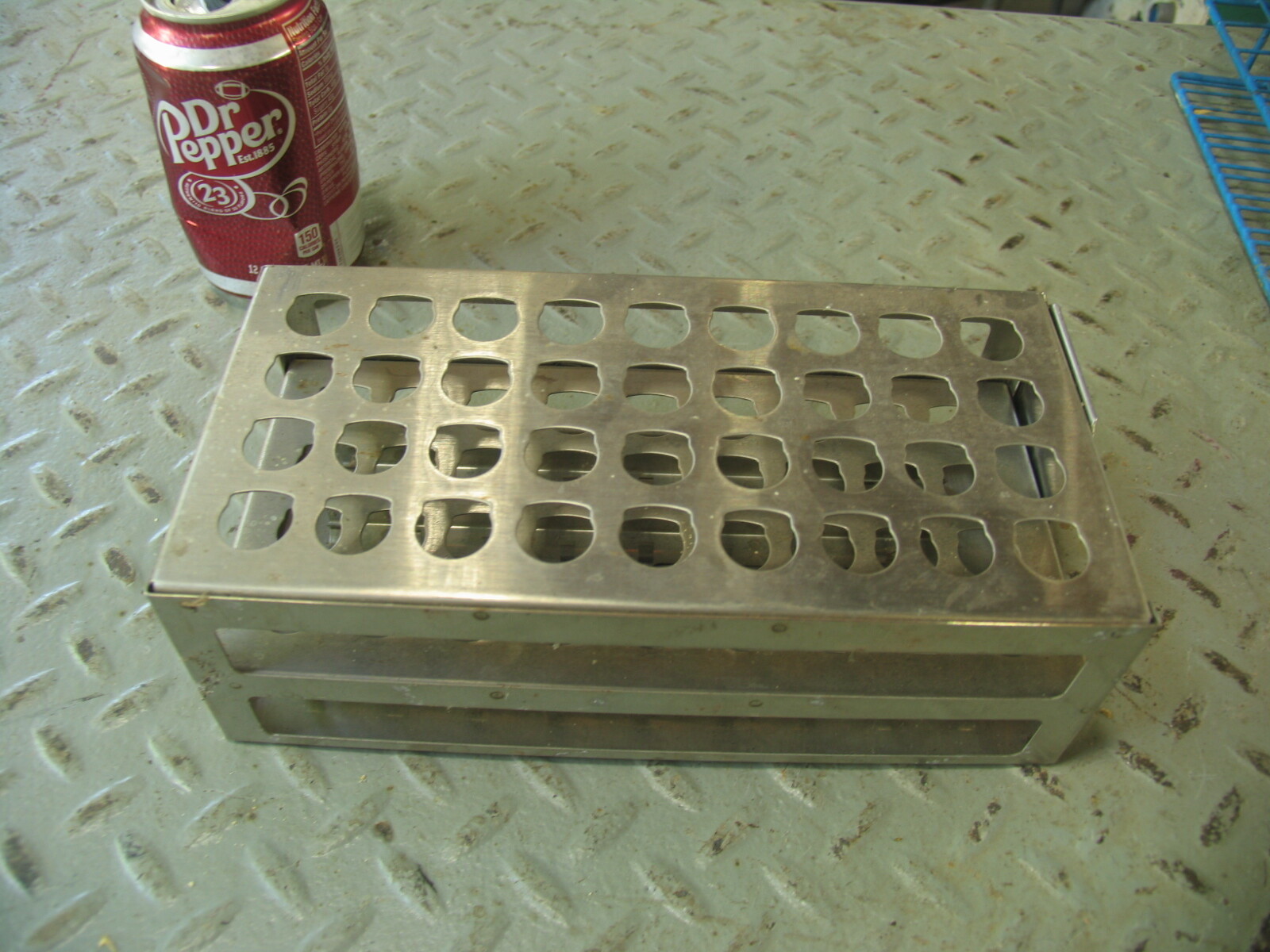 Stainless steel Test Tube Trays 10″ x 2″ x 4.25″ as pictured