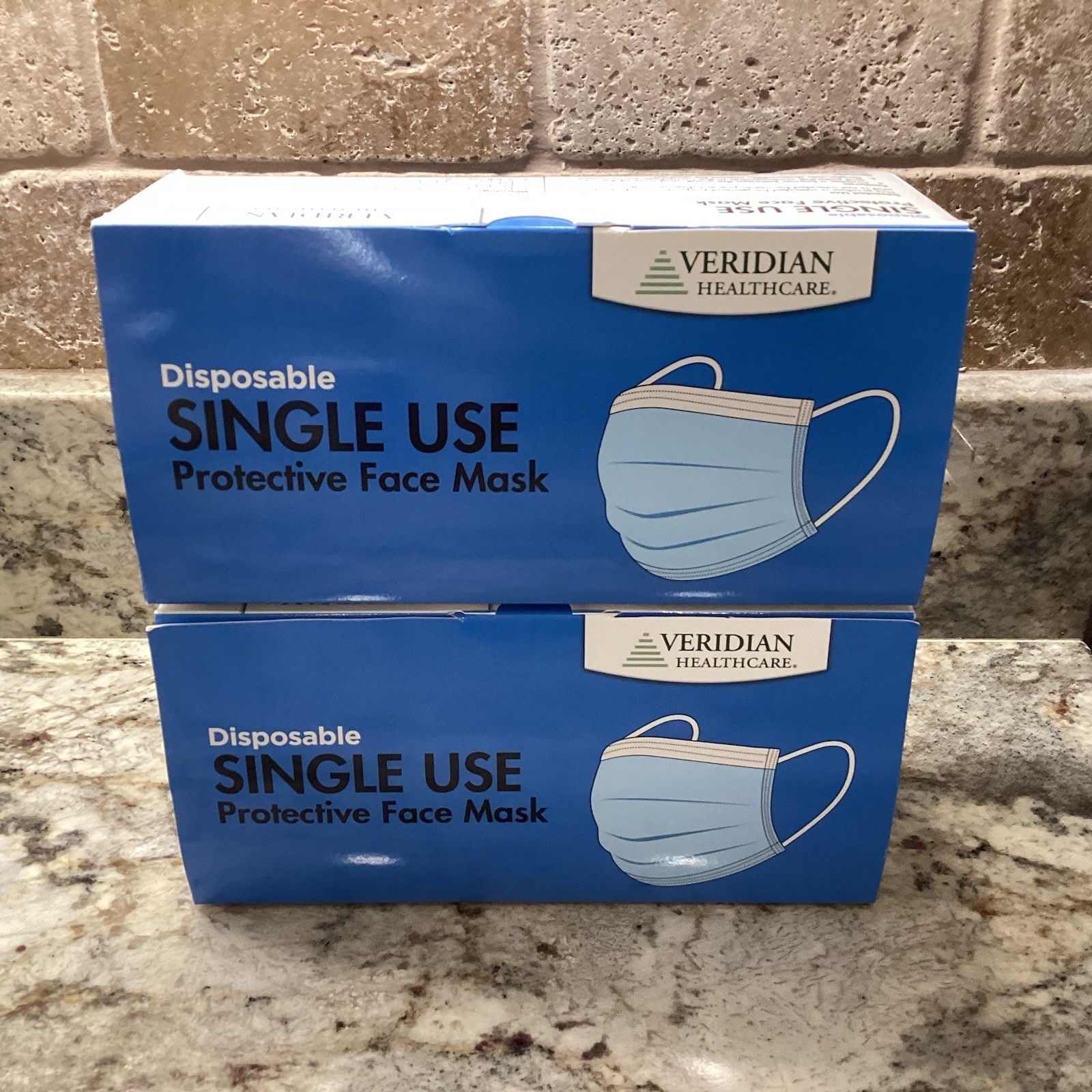 100 Disposable Face Masks Blue Single Use One Size Protective Medical 3-Ply New