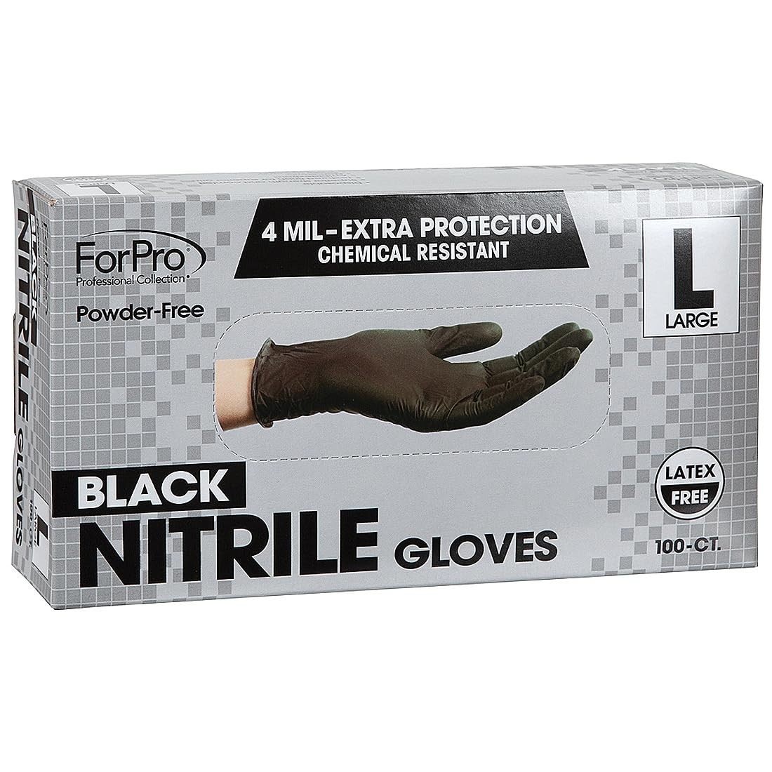 ForPro Disposable Nitrile Gloves, Chemical Resistant, Powder-Free, Latex-Free…