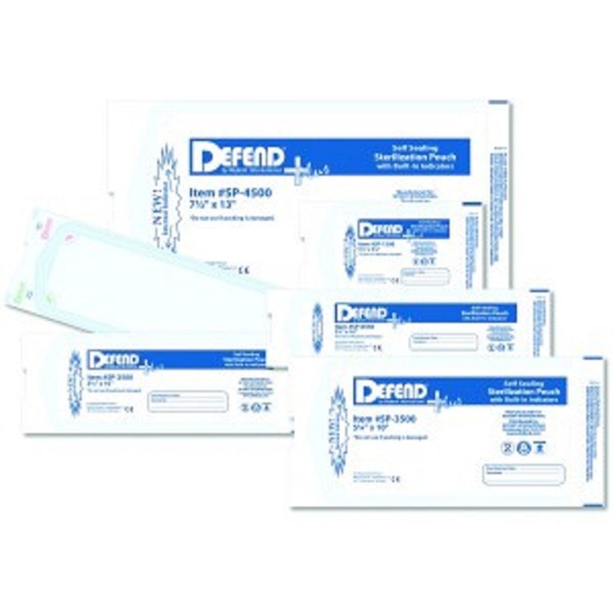 Mydent SP1500 Defend Plus Sterilization Self Sealing Pouch 200/Box 3.5″ X 5.25″