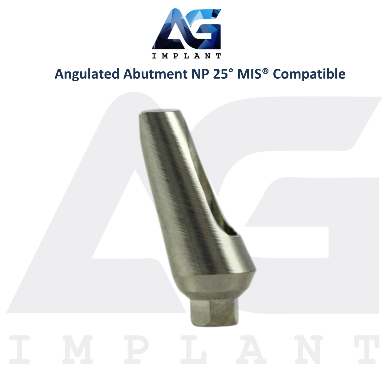 Angled 25° Prosthetic NP Int Hex MIS® Compatible 9.0mm Int Hex System 2.10mm
