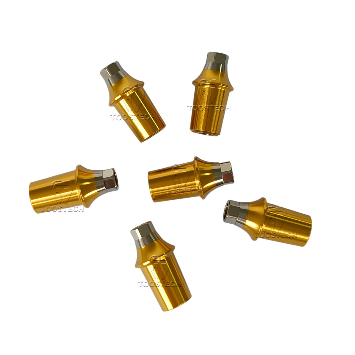 20pcs Titanium straight abutment Ti cemented abutment fits Nobel Biocare RP NP