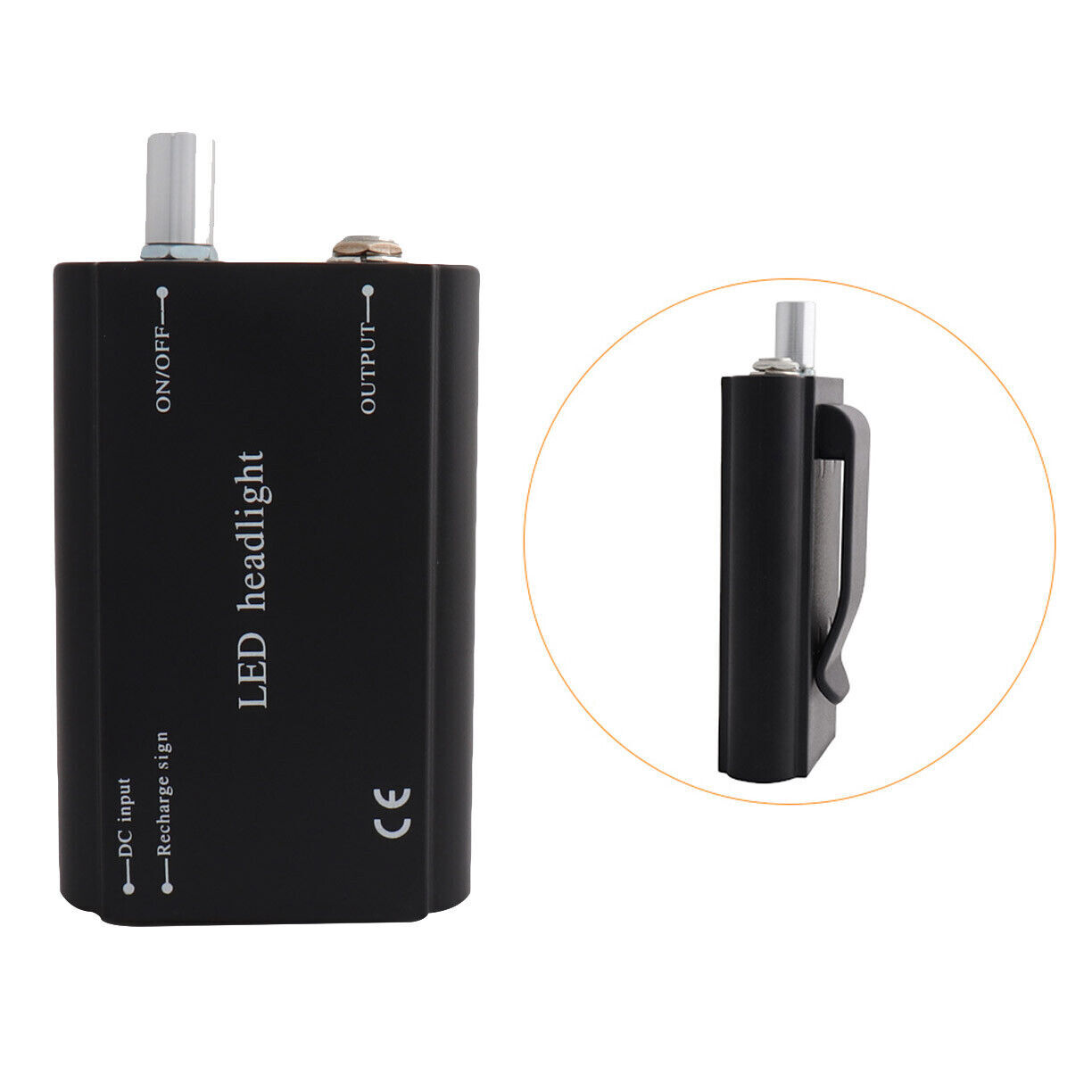 Rechargeable Li-ion Battery 1800Mah with Belt Clip for Dental LED Headlight USA