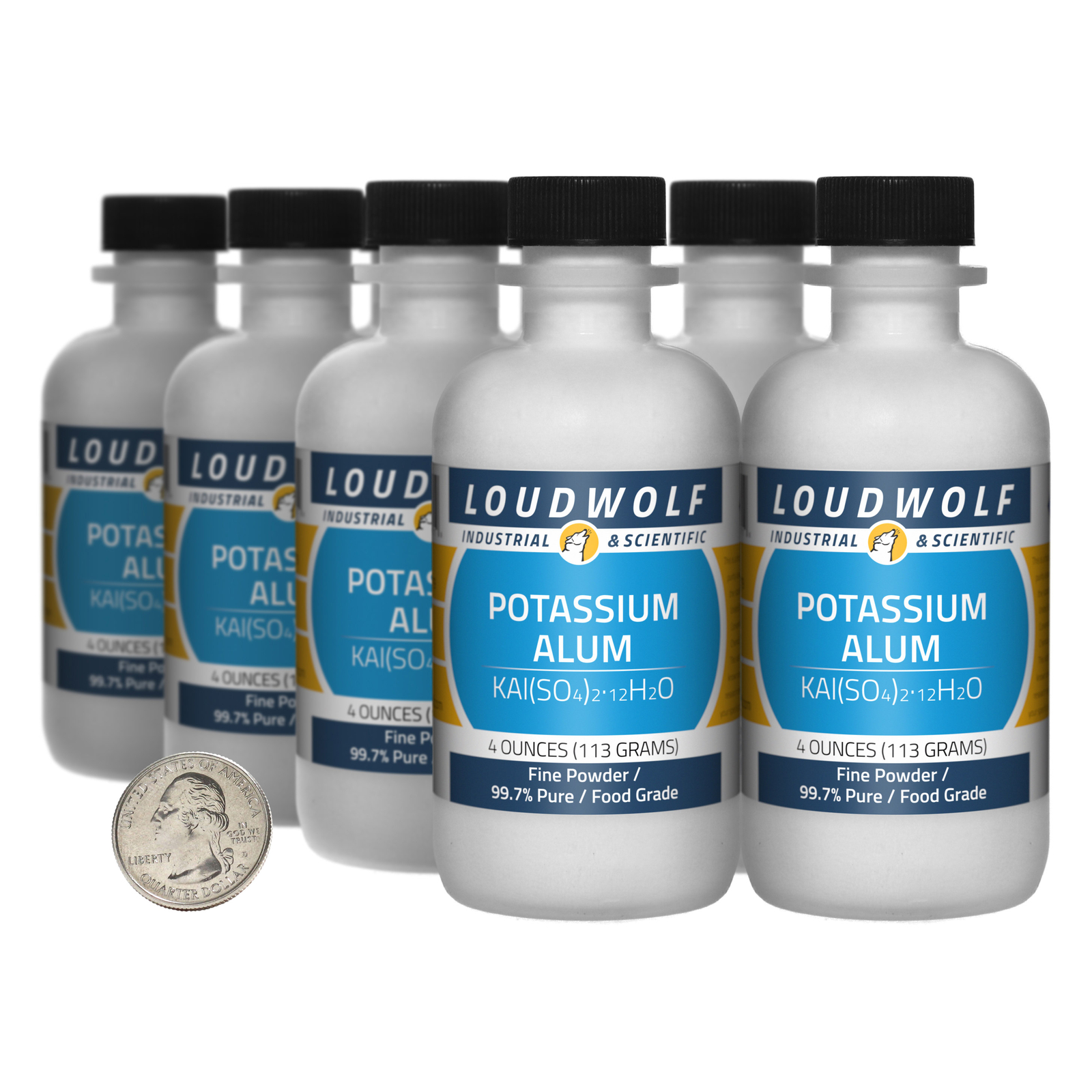Potassium Alum / 2 Pounds / 8 Bottles / 99.7% Pure Food Grade / Fine Powder