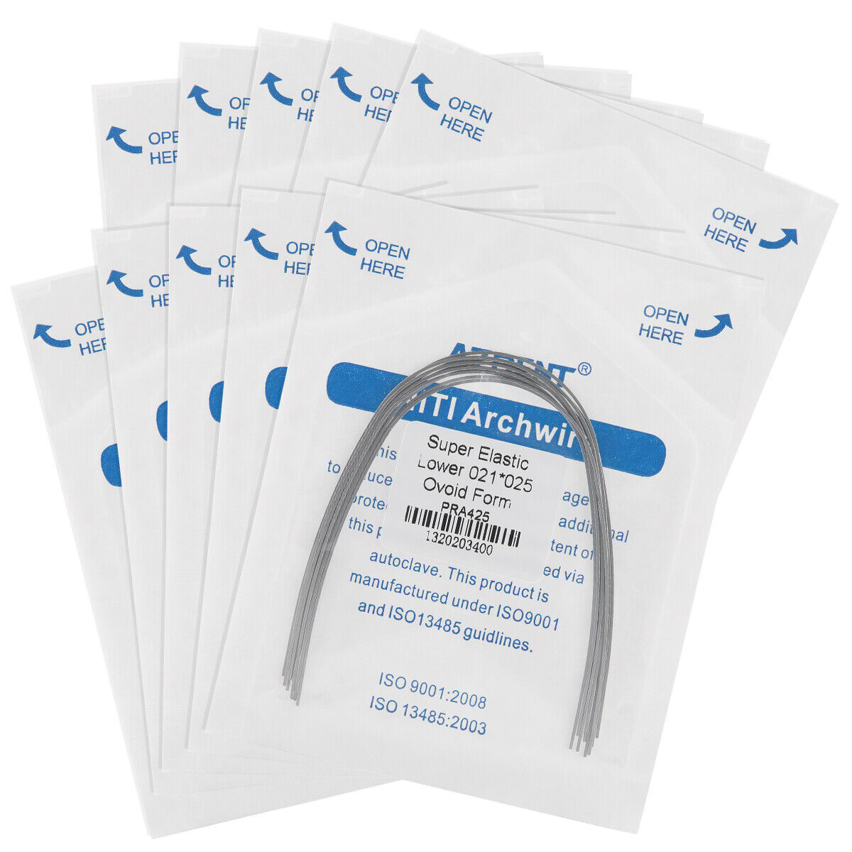 AZDENT Dental Ortho Super Elastic Rectangular Arch Wire Niti Ovoid upper & Lower
