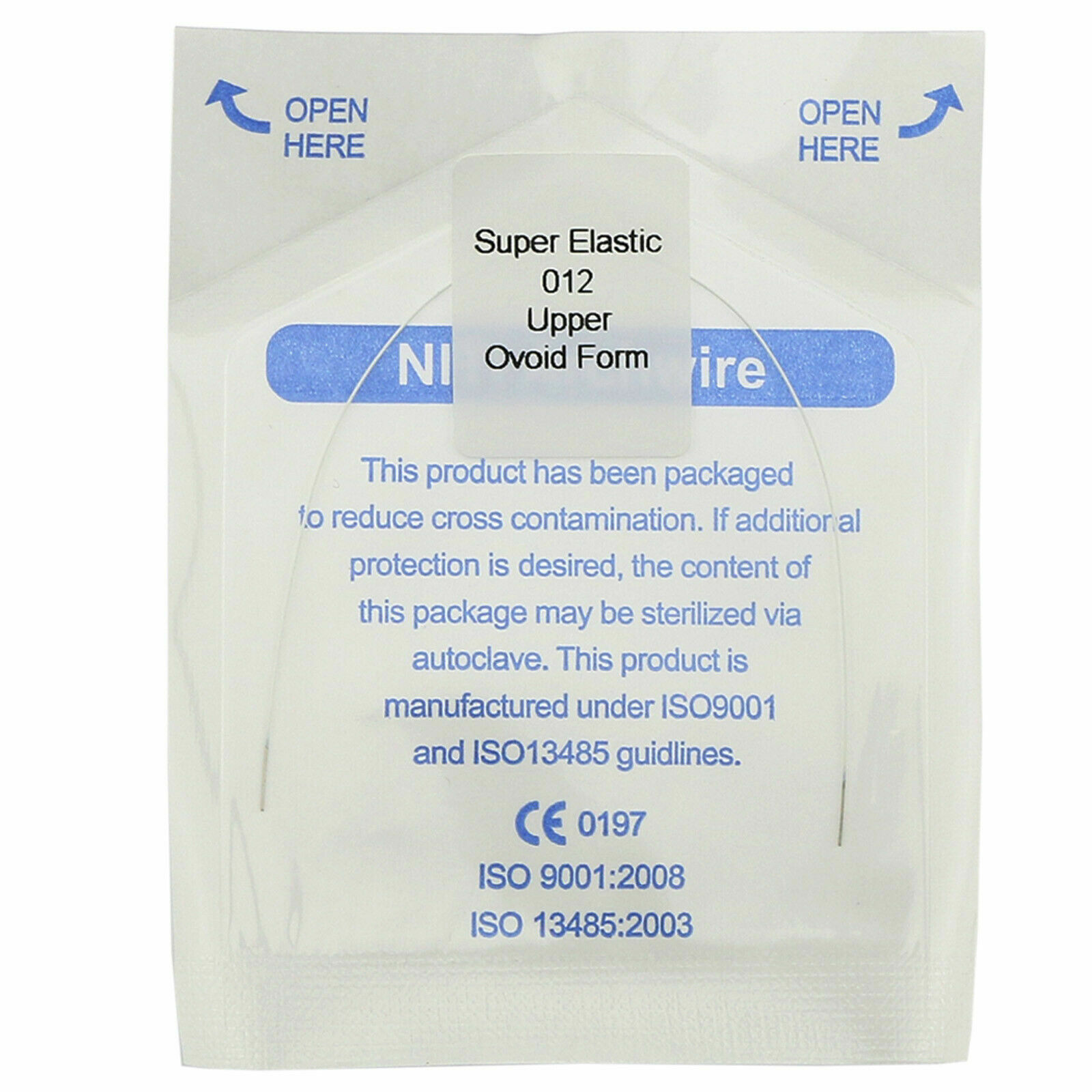 Dental Ortho Colored Arch Wire Super Elastic Niti Round White Yellow Blue Green