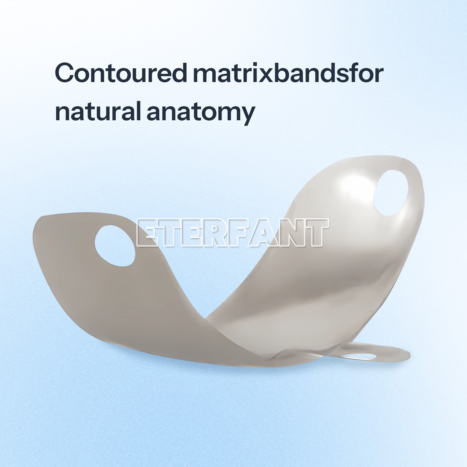 50PCs Dental Matrix Bands Ring Sectional Matrice Clamp 3.5mm/4.5mm/5.5mm/6.5mm