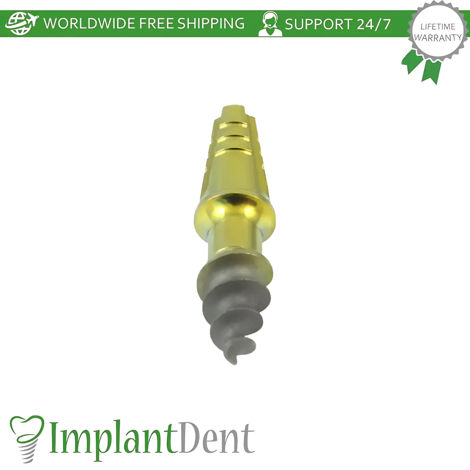 1x Root Shaped Compressive Short Neck Dental One Piece Fixture Dentistry Lab