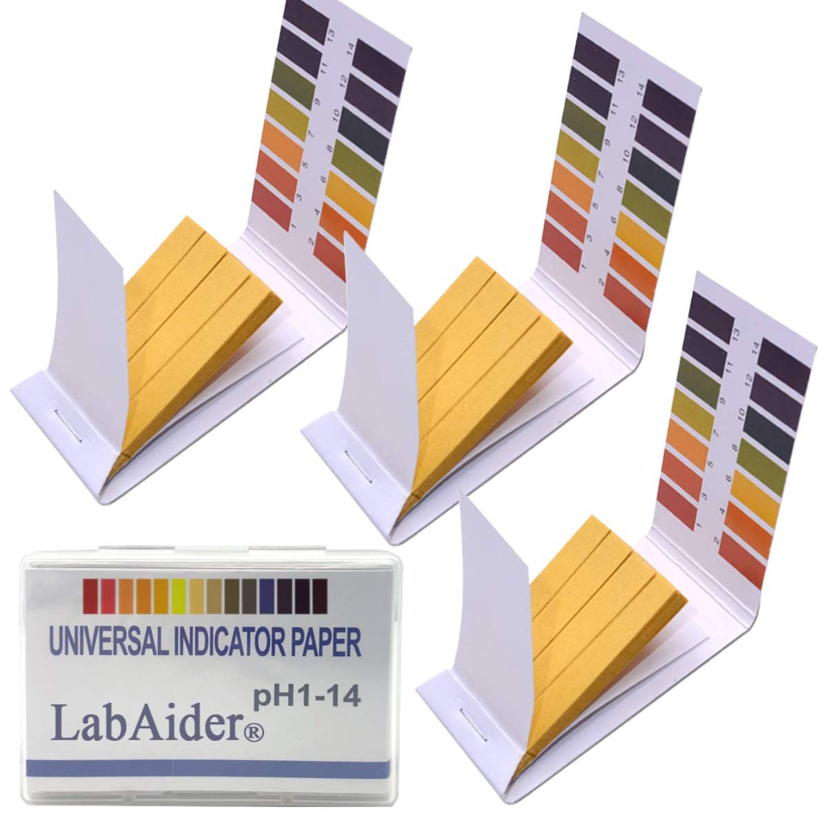 3 Pack pH.1-14 Test Paper Extensive 3 with Storage Case