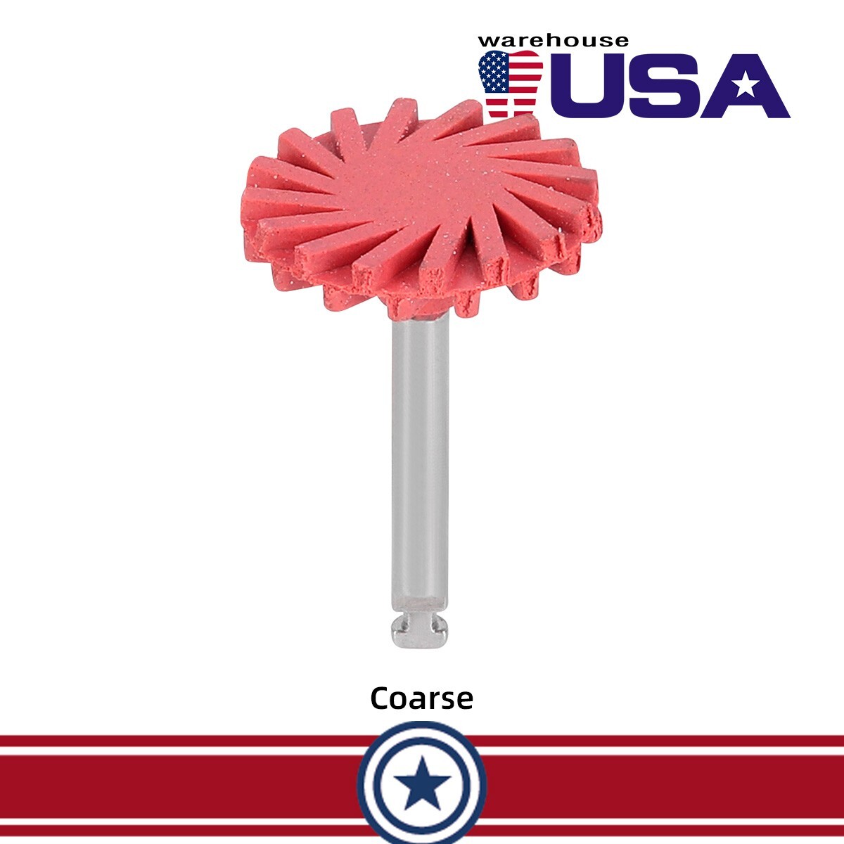 Dental Composite Ceramic Polishing Rubber Wheel Coarse/Medium/Fine RA 2.35mm