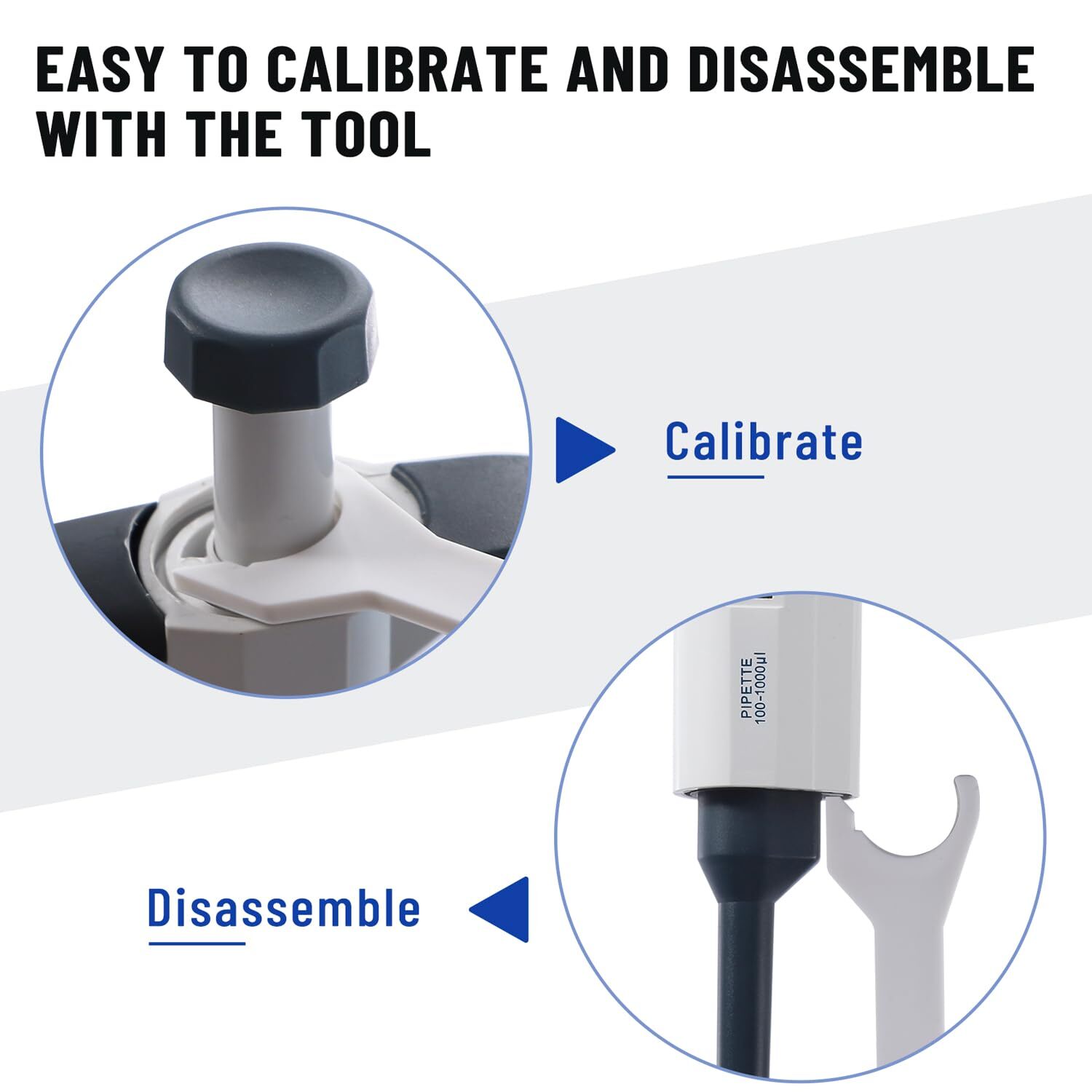 US Adjustable Volume Pipette Single Channel Micropipette High Precision Pipettor