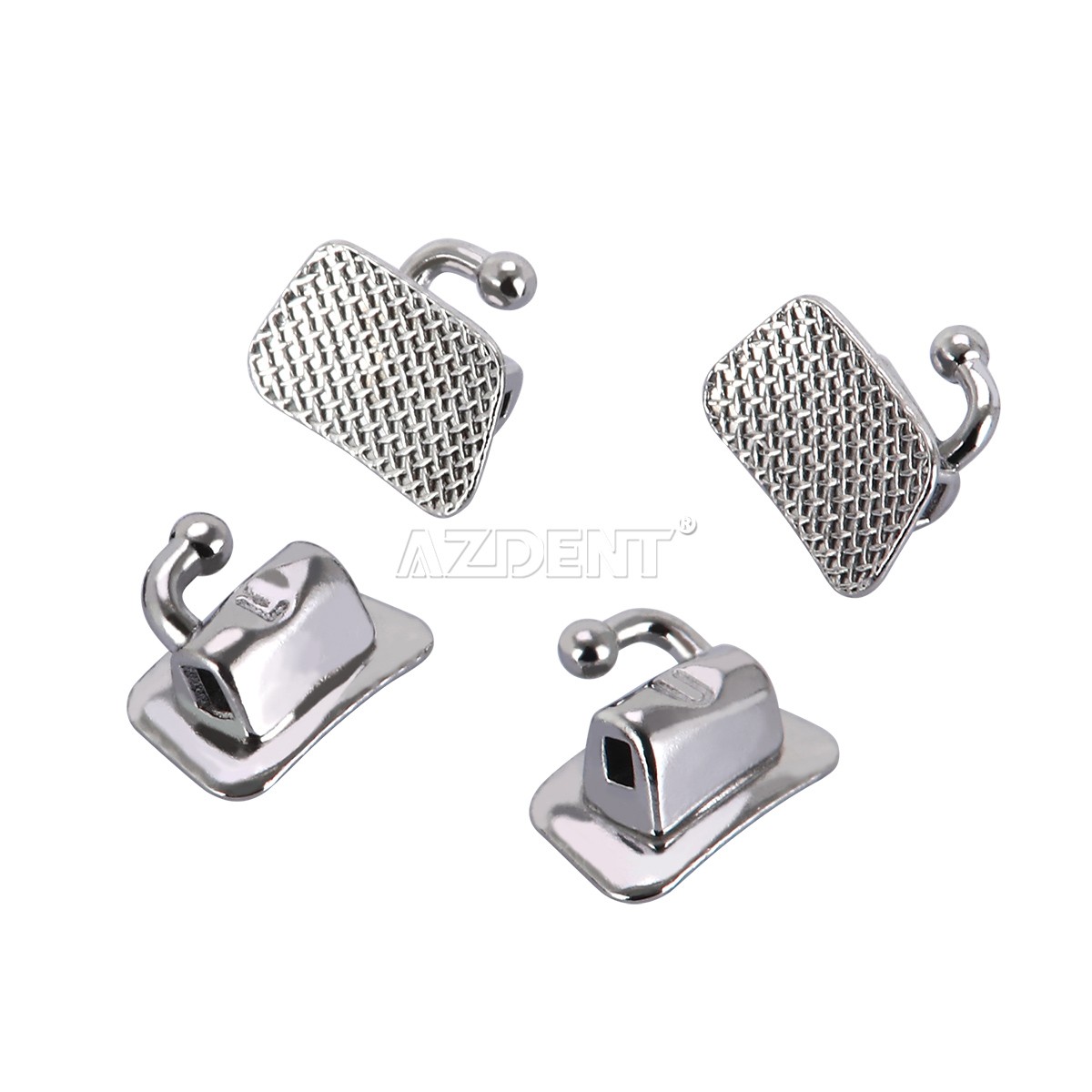 10X AZDENT Dental Orthodontic Bondable Buccal Tube 2nd Molar Edgwise 022 Non-Con