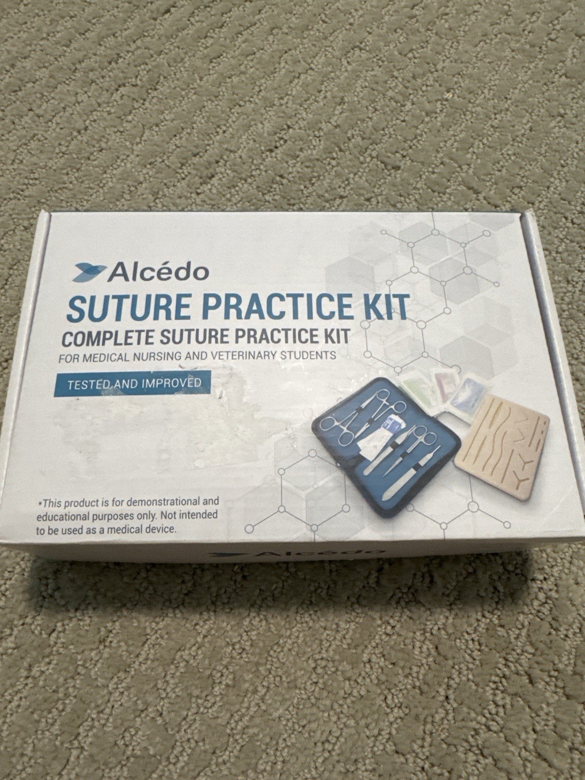 Alcedo Suture Practice Kit for Medical Students Complete Suture Practice Kit NEW