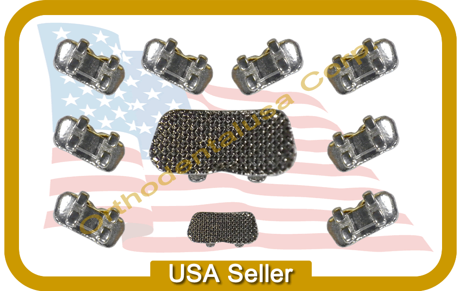 Set x 10 ORTHODONTIC MOLAR BRACKET EDGEWISE SLOT .022» FOR BONDING ref YMB602M