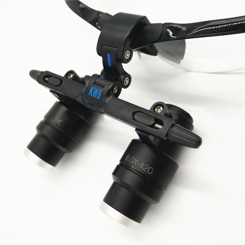 KWS FD-501K Dental Medical 6.0X Binocular Loupes Kepler Magnifying Glasse 420mm