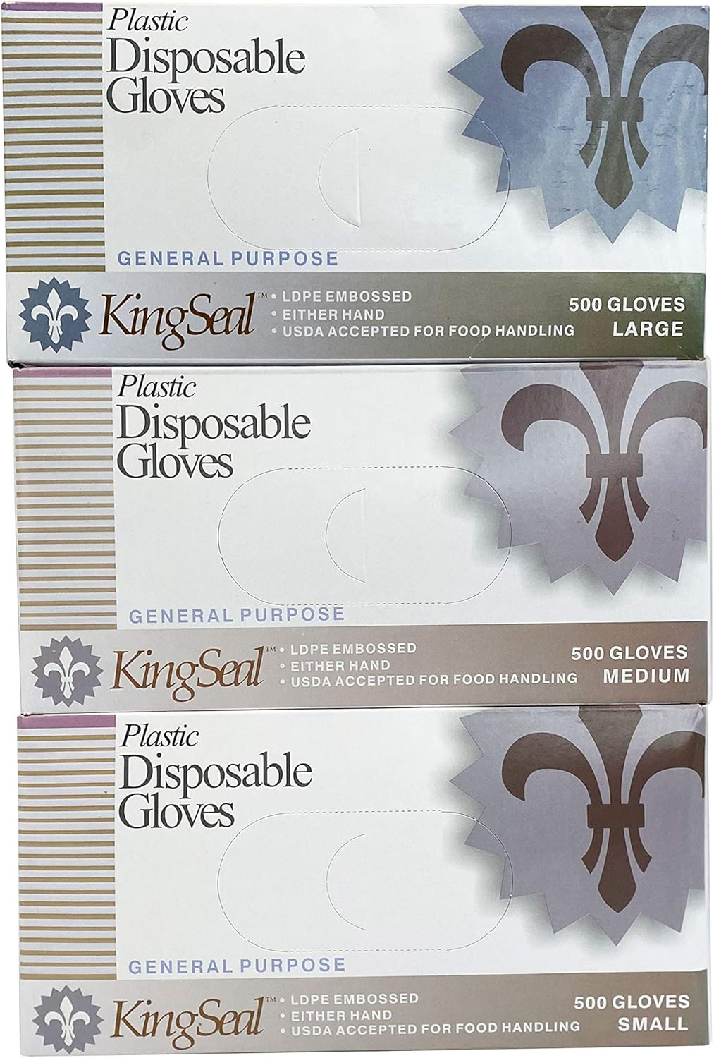 500 Count | Light Duty Poly Disposable Gloves, Powder-Free, Latex-Free, Food Sa