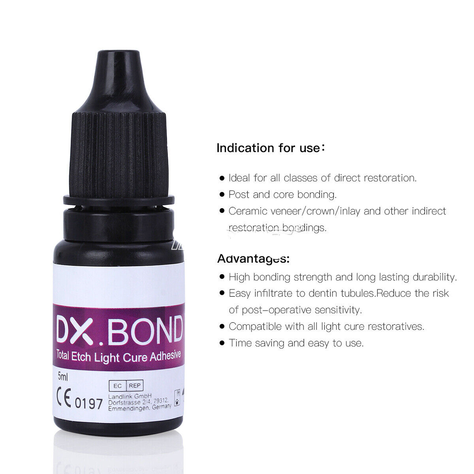 10Pcs Dentex DX.BOND Dental Light Cure Bonding Adhesive Resin 5ml Fresh Date