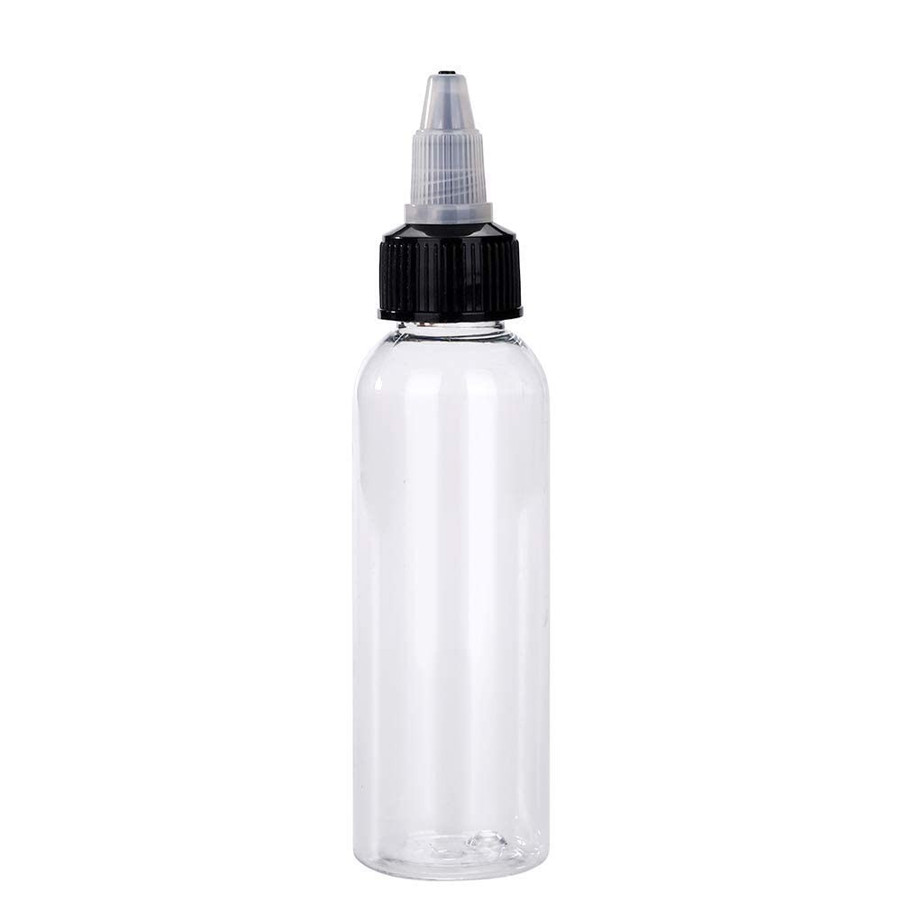 8Pcs 2 oz Squeeze Bottles Dispensing Plastic with 8pcs 2oz, clear