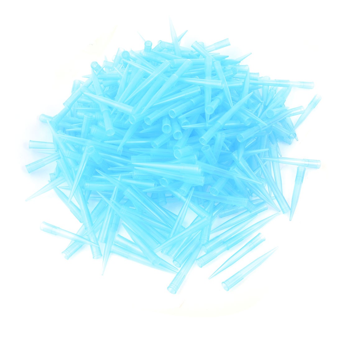 500Pack Laboratory Clear Blue Plastic Fine Tip Pipette Tip 1000ul 1ml