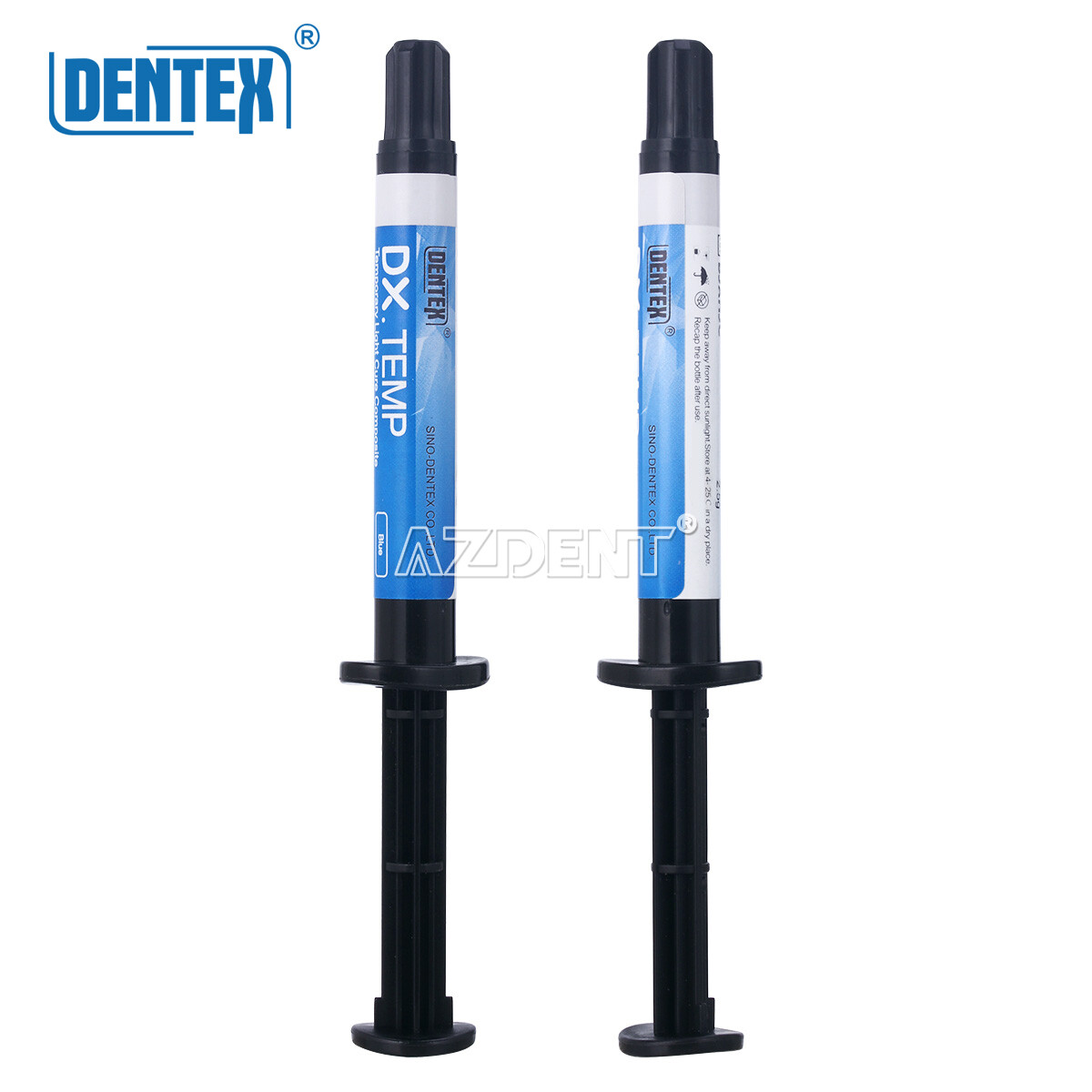 Dentex Dental Temporary Flow Light Cure Filling Composite Resin Blue 2.5g/pcs