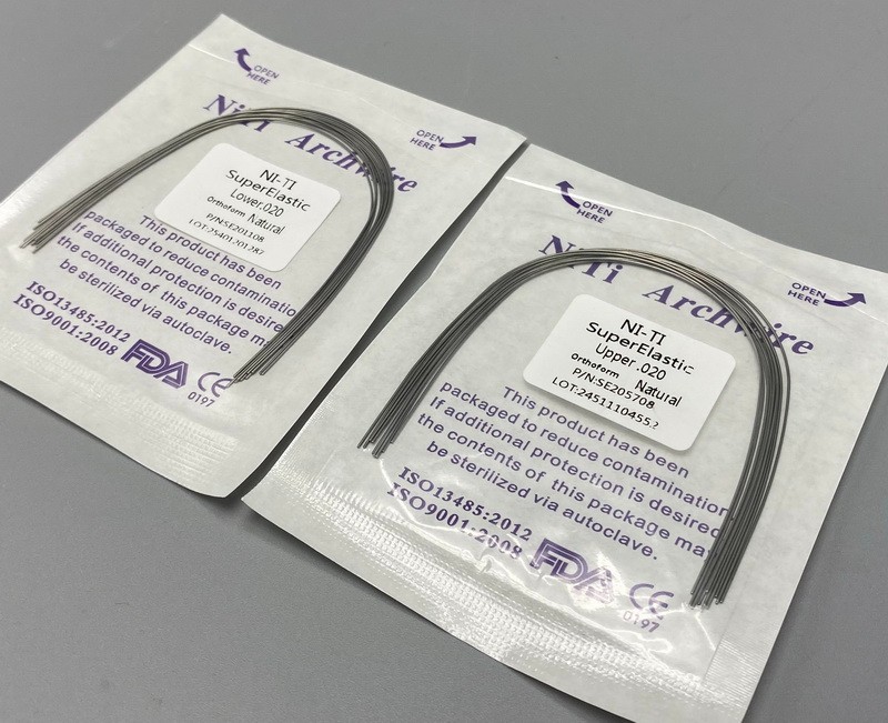 Dental Orthodontic Arch Wire Super Elastic NITI Natural Form Round Rectangular
