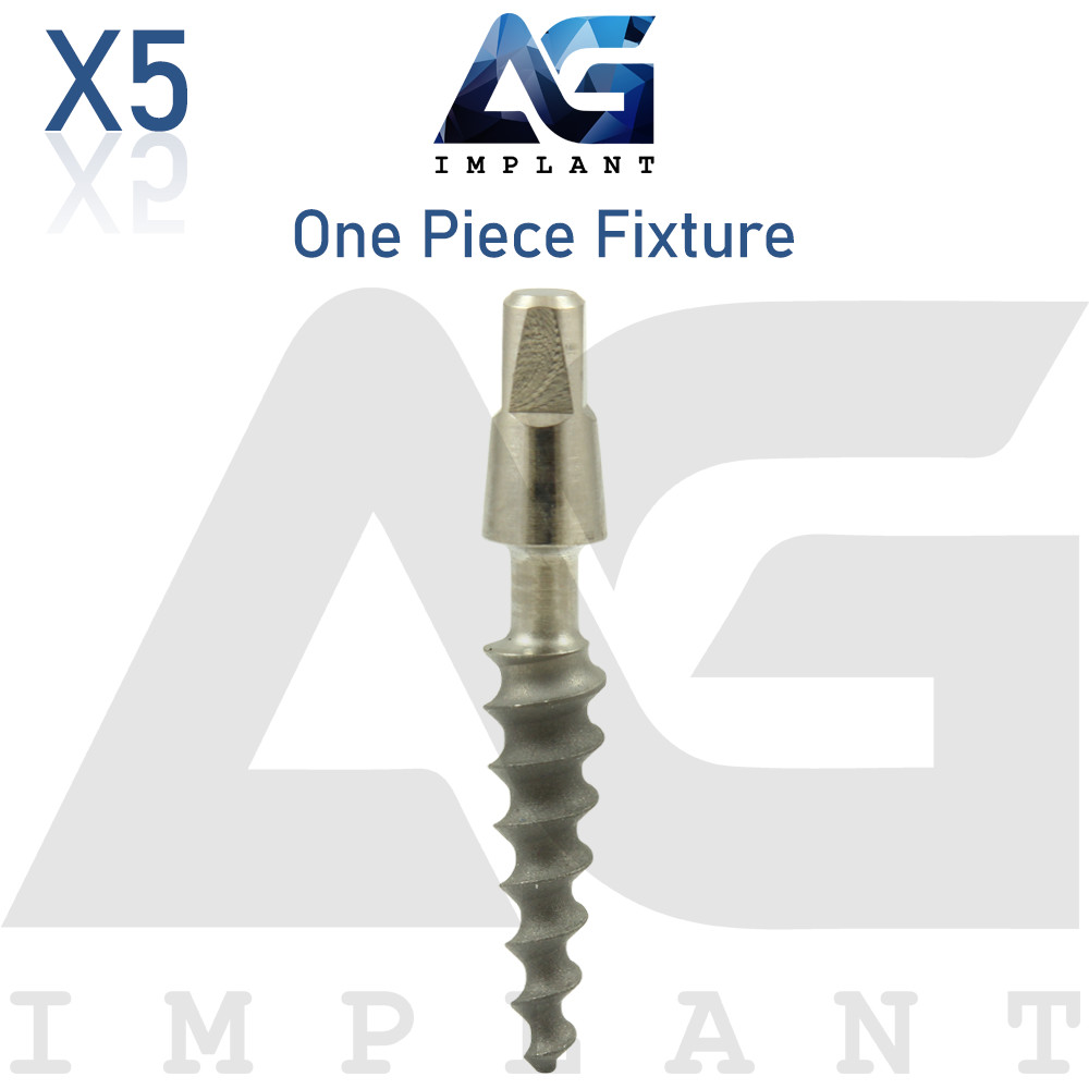 5 One Piece Fixture System Titanium Prosthetic Integrated SLA Surface Dental
