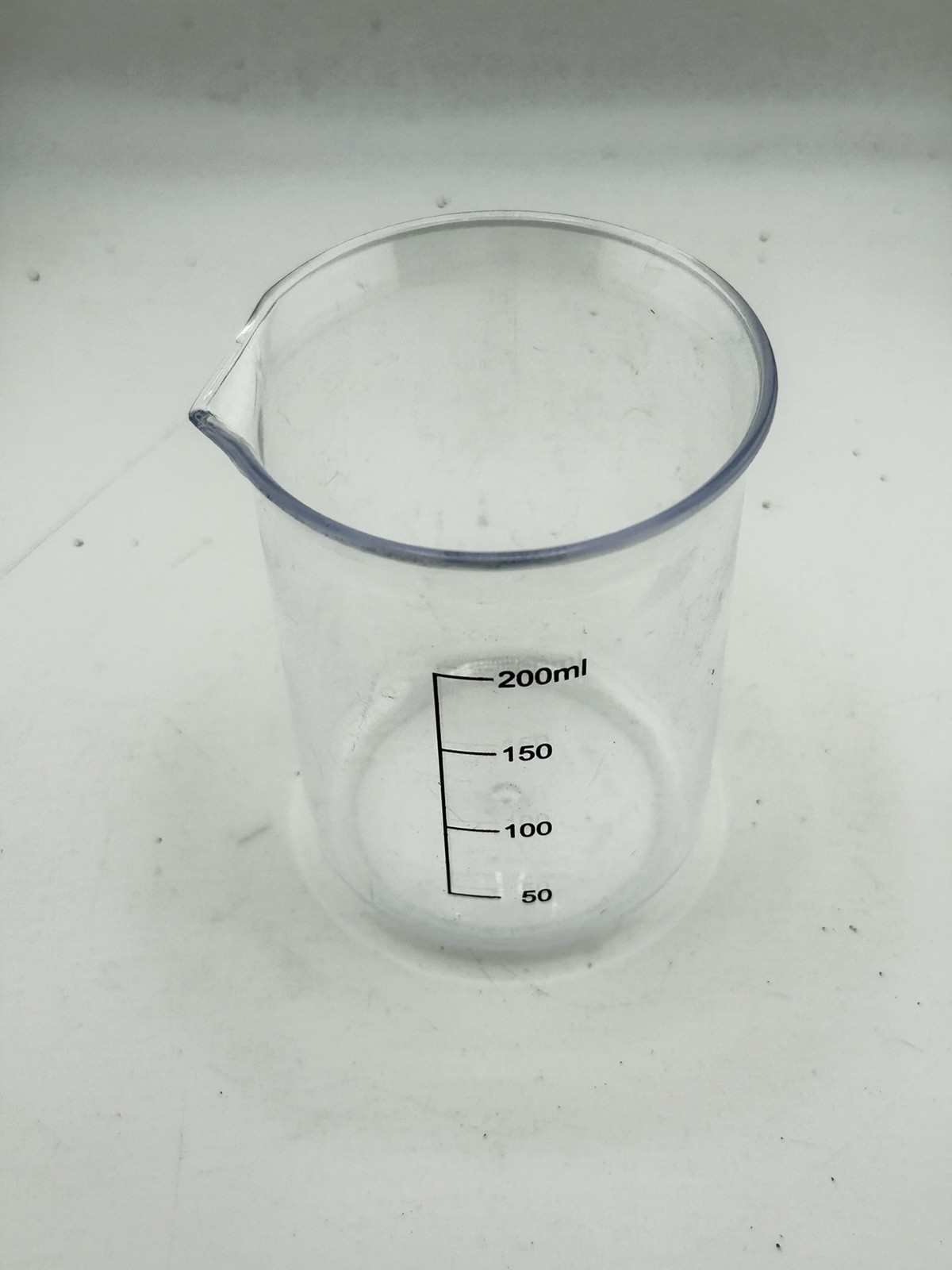 200ml Plastic Beaker Measuring Cup Graduated Lab Mixing Container Science