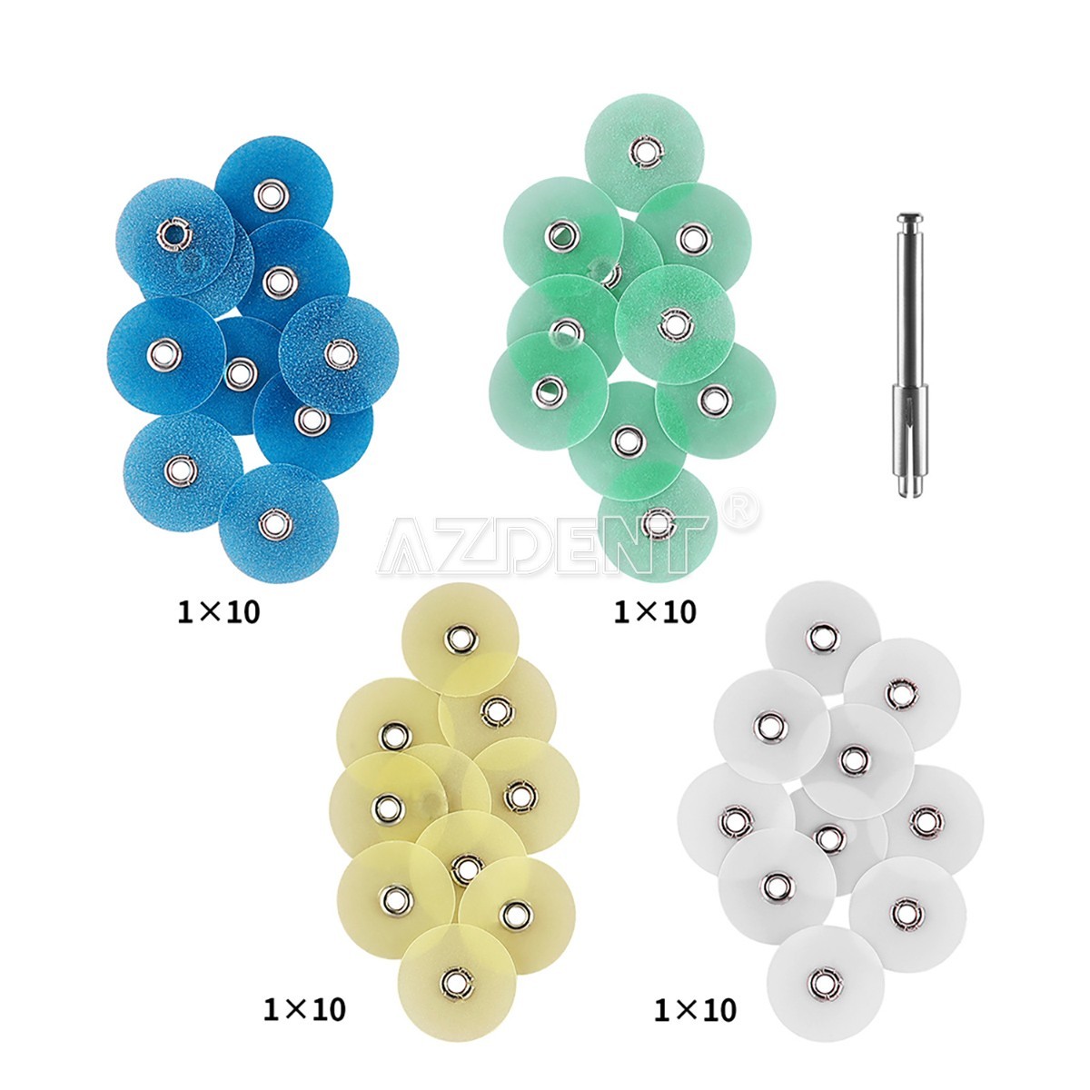 40pcs Dental Composite Finishing Polishing Disc Bush Contouring NO1.071 Kit